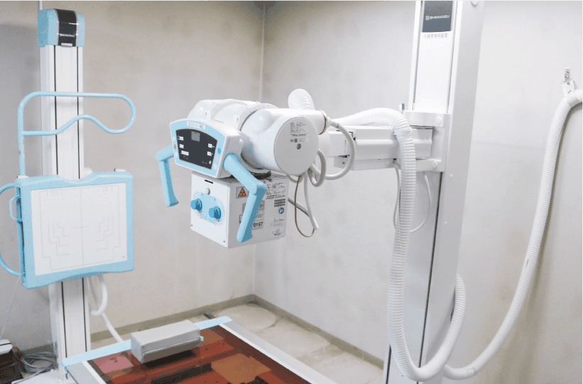 胸部X線検査の機械の写真