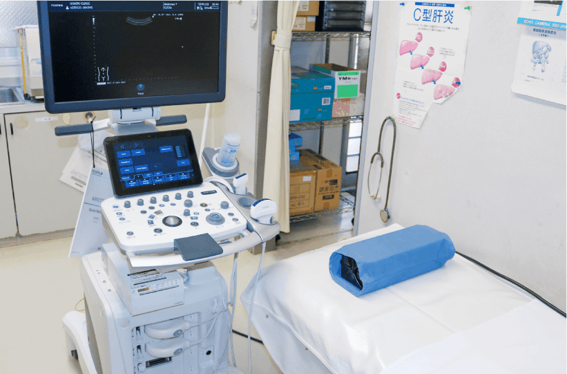 腹部超音波 腹部エコー検査の機械の写真